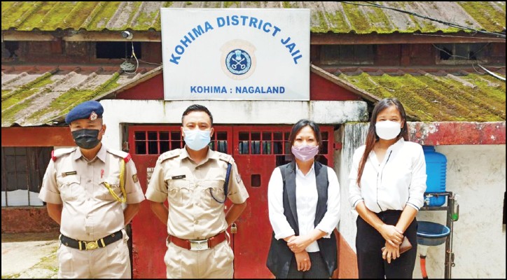 Kohima District Legal Services Authority team during the legal awareness camp for prisoners at District Jail, Kohima held on July 27. (Photo Courtesy: NSLSA)